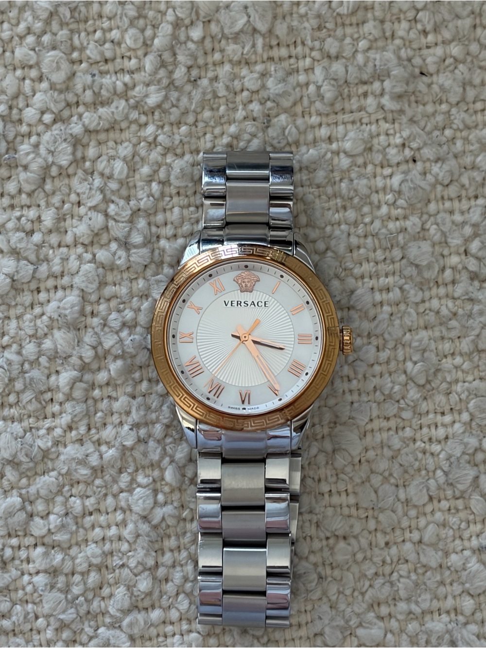 Versace Two-Tone Silver and Gold Stainless Steel Watch